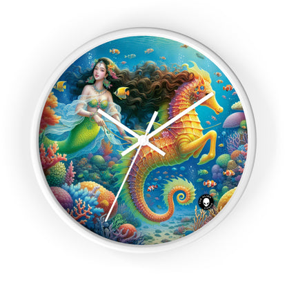 "Mermaid's Magical Coral Ride" - The Alien Wall Clock