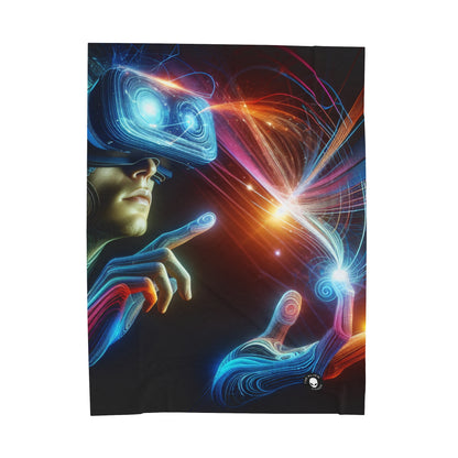 "Realmscape: An Infinite Virtual Odyssey" - The Alien Velveteen Plush Blanket Virtual Reality Art