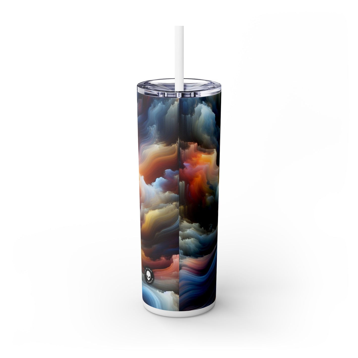 "Ephemeral Escapes: A Timeless Journey Through Changing Landscapes" - The Alien Maars® Skinny Tumbler with Straw 20oz Video Art