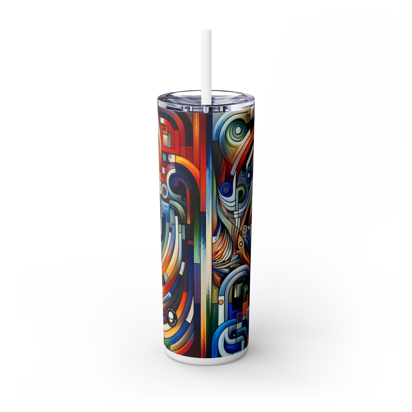 "Harmony in Motion: A Kinetic Exploration" - The Alien Maars® Skinny Tumbler with Straw 20oz Kinetic Art