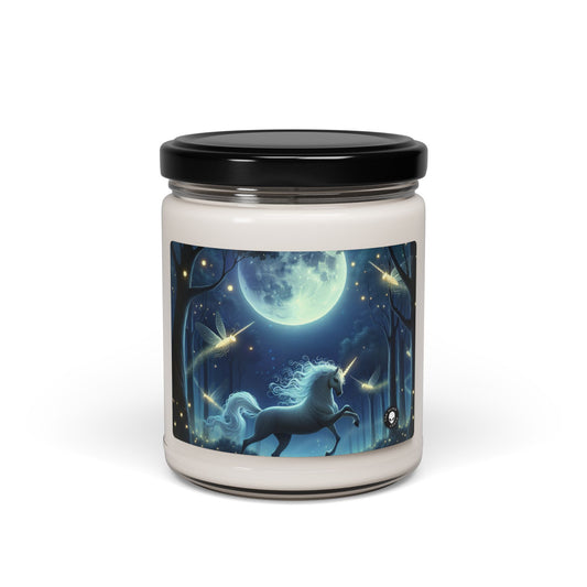 "Bosque encantado iluminado por la luna": vela de soja con aroma alienígena de 9 oz