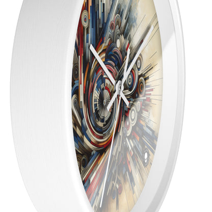 "Fragmented Realms: A Surreal Exploration in Color and Form" - The Alien Wall Clock Avant-garde Art