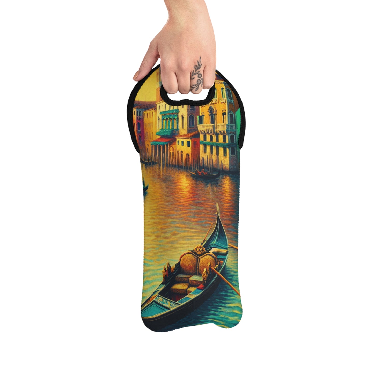 "Sueño veneciano" - The Alien Wine Tote Bag estilo escuela veneciana