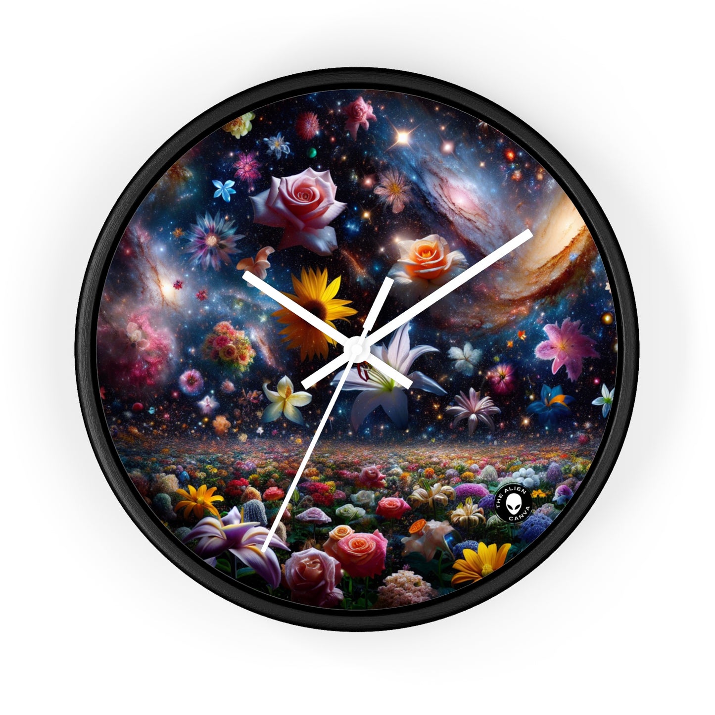 "Floral Constellations" - The Alien Wall Clock