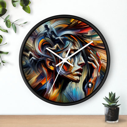 "Night Pulse: Expressions of Urban Chaos" - The Alien Wall Clock Expressionism