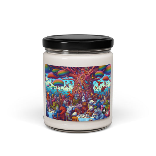 "Animal Tea Party in a Rainbow Wonderland" - The Alien Scented Soy Candle 9oz