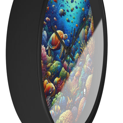 "Marine Paradise: Colorful Coral Reef Wildlife" - The Alien Wall Clock