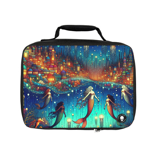 "Glowing Jellyfish City: A Whimsical Underwater World"- The Alien Lunch Bag