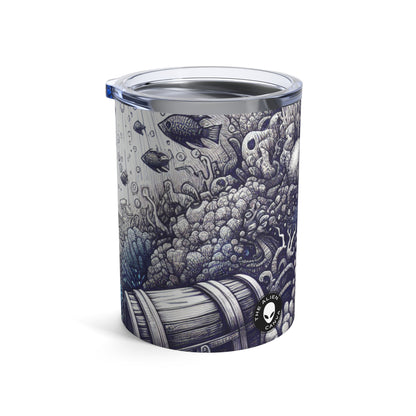 « Enchantement sous-marin : le trésor caché » - Le verre Alien 10oz