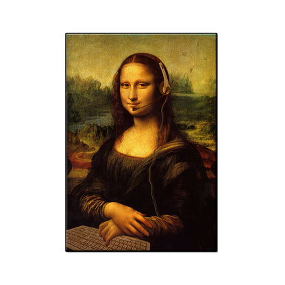 Mona Lisa Pattern Art Canvas Poster