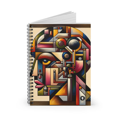 "My Cubist Reflection" - The Alien Spiral Notebook (Ruled Line) Cubism