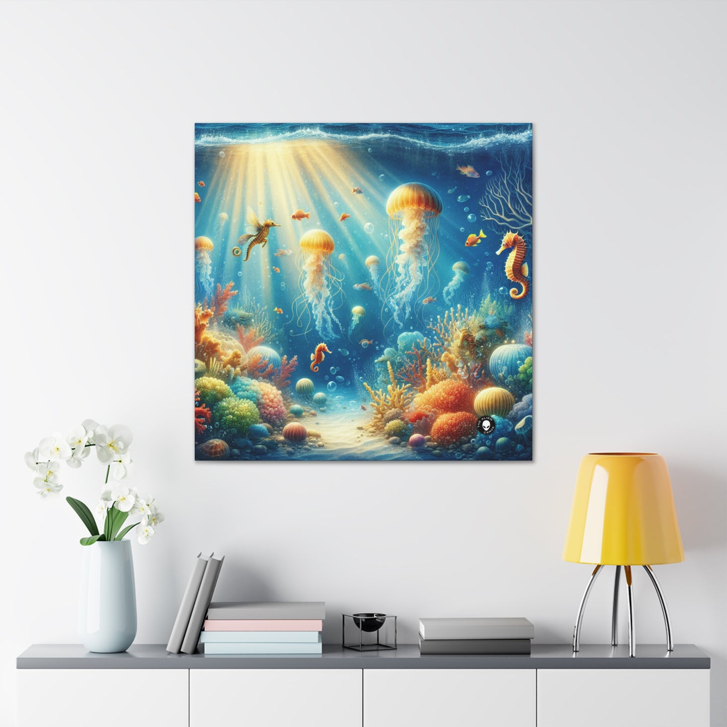 "Sunlit Serenity: A Magical Underwater Realm" - The Alien Canva