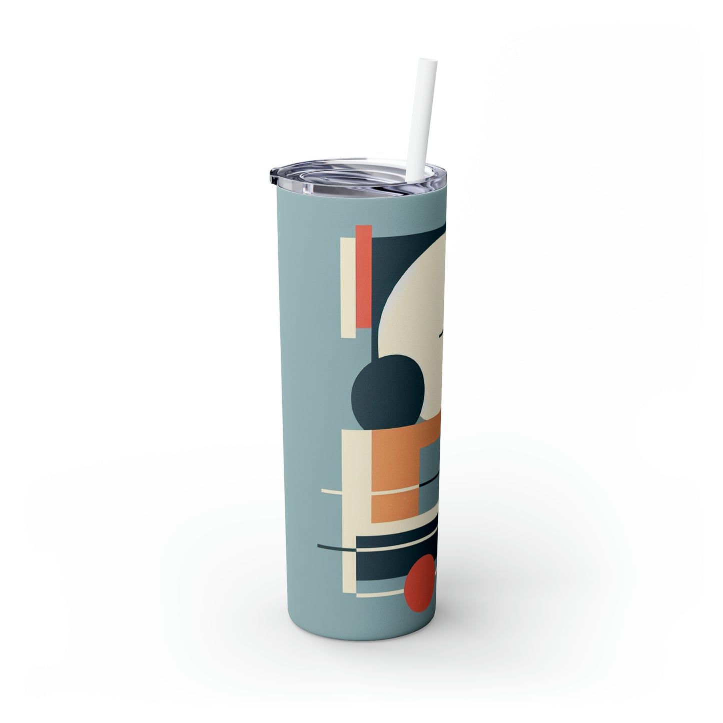 "Minimalistic Serenity: Tranquil Sunset Reflections" - The Alien Maars® Skinny Tumbler with Straw 20oz Minimalism