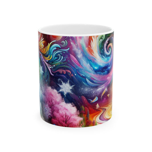 "Chronicles of Change: A Timeless Tapestry" - The Alien Ceramic Mug 11oz