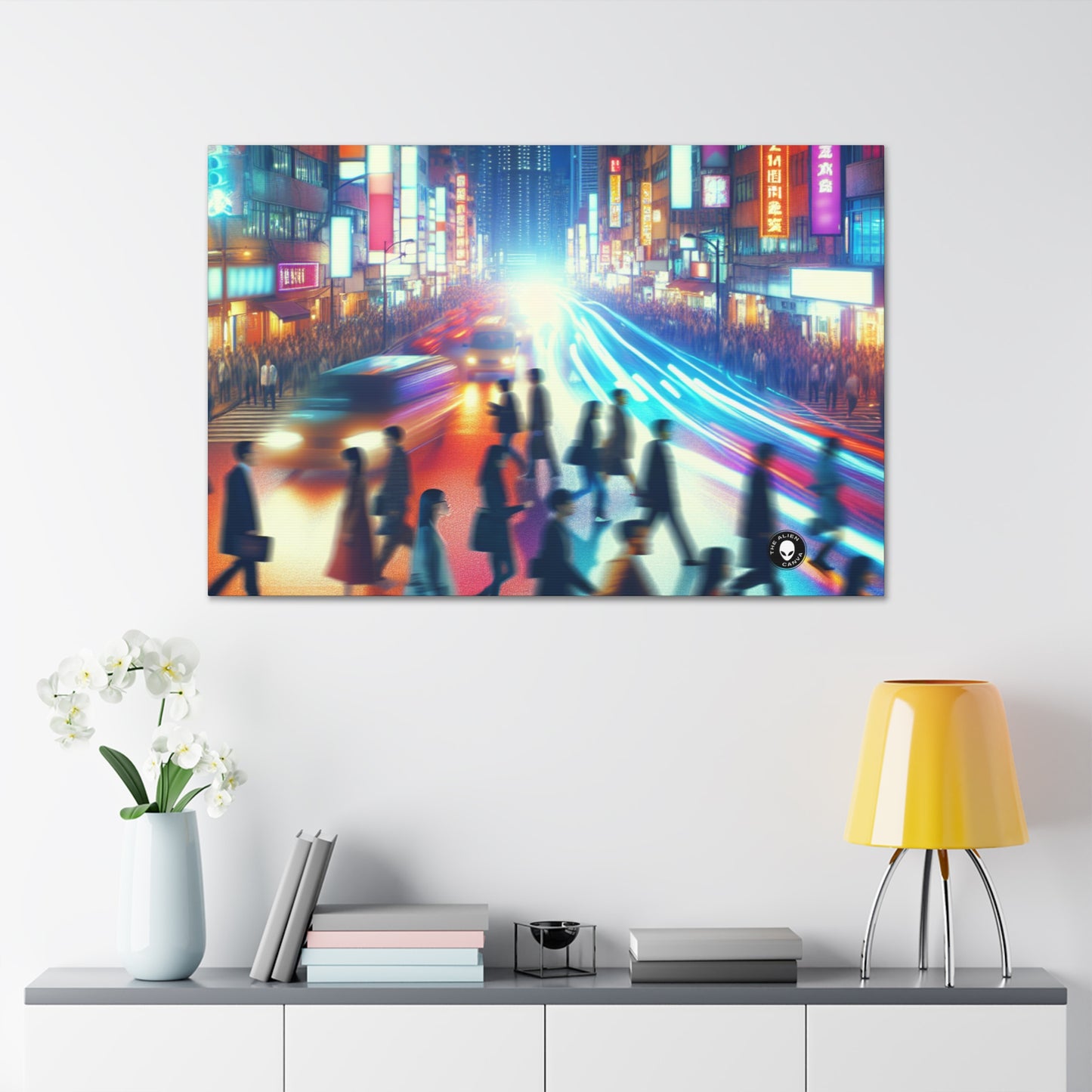 "Neon Night Street" - La Toile Alien