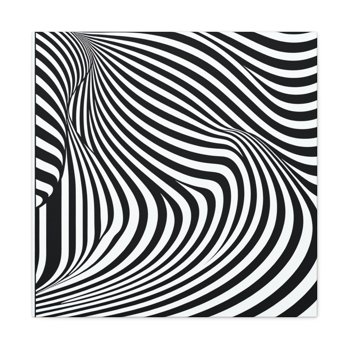 "Optical Illusion Wave" - ​​Le style Alien Canva Op Art