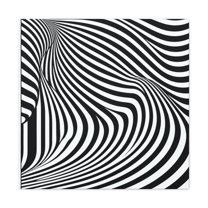 "Optical Illusion Wave" - The Alien Canva Op Art Style