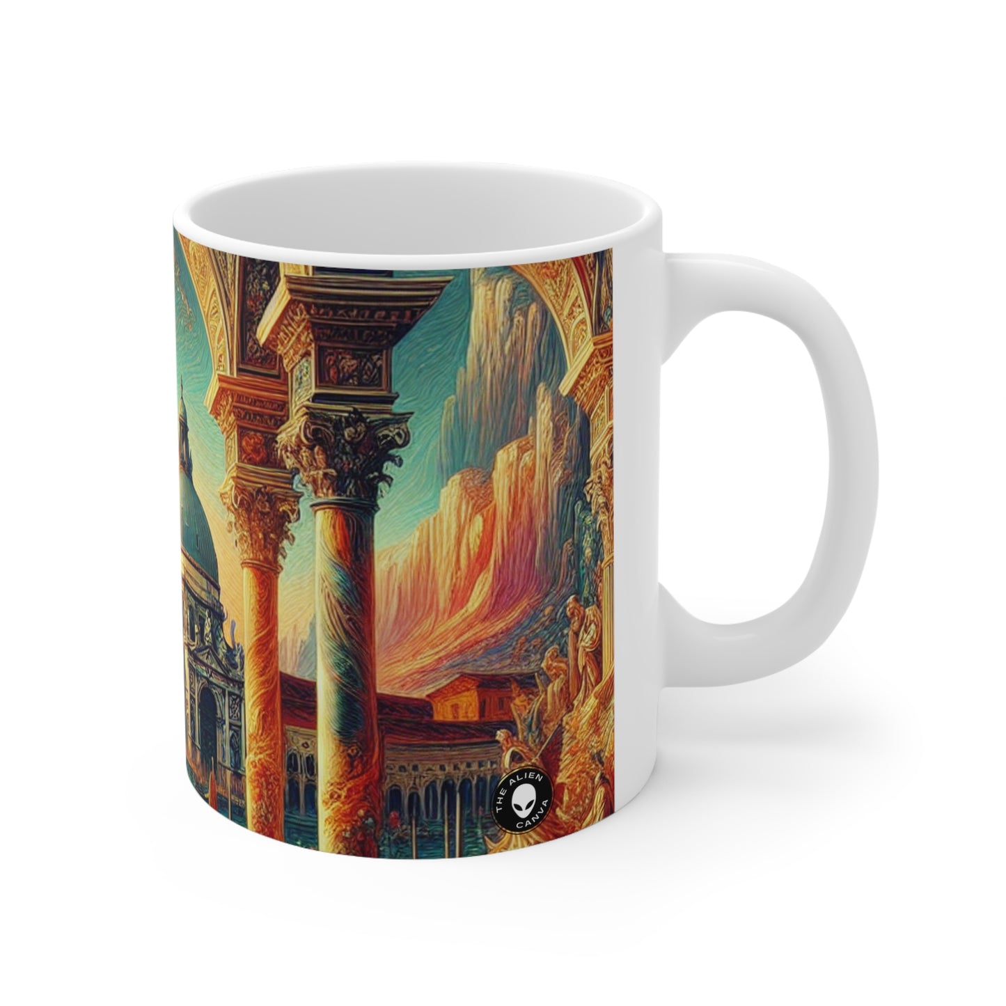 Venetian Dreams: A Fantastical Twist on the Famous Canals - The Alien Ceramic Mug 11oz Venetian School