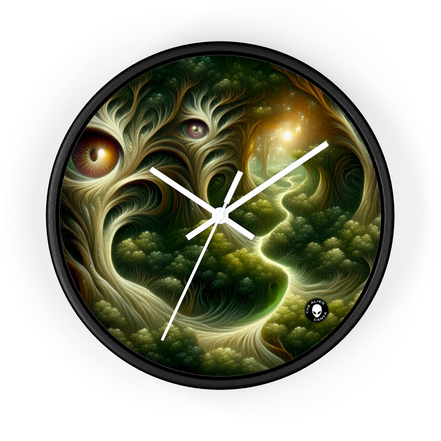 "Watchful Woods: The Path to Enchantment" - The Alien Wall Clock