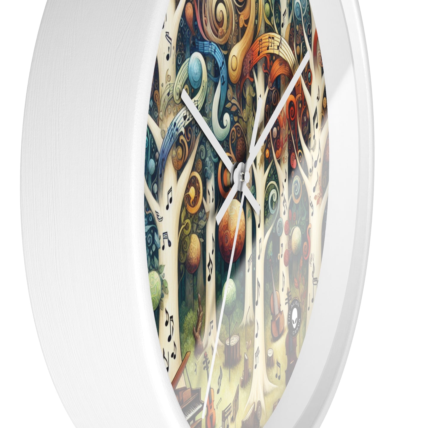 "Melodic Enchantment: The Instrumental Forest" - The Alien Wall Clock