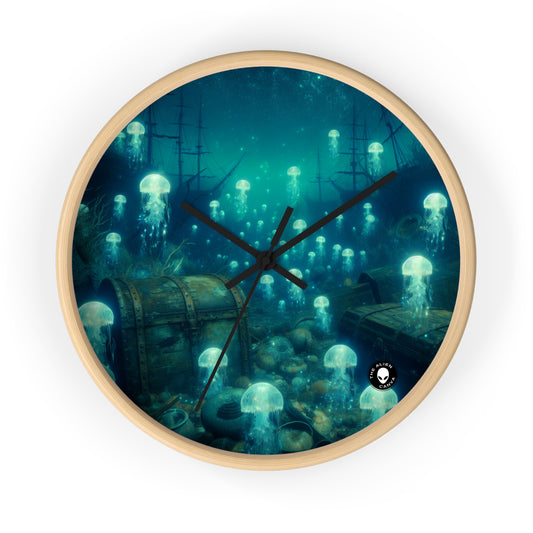 "Glowing Jellyfishes in the Deep" - The Alien Wall Clock