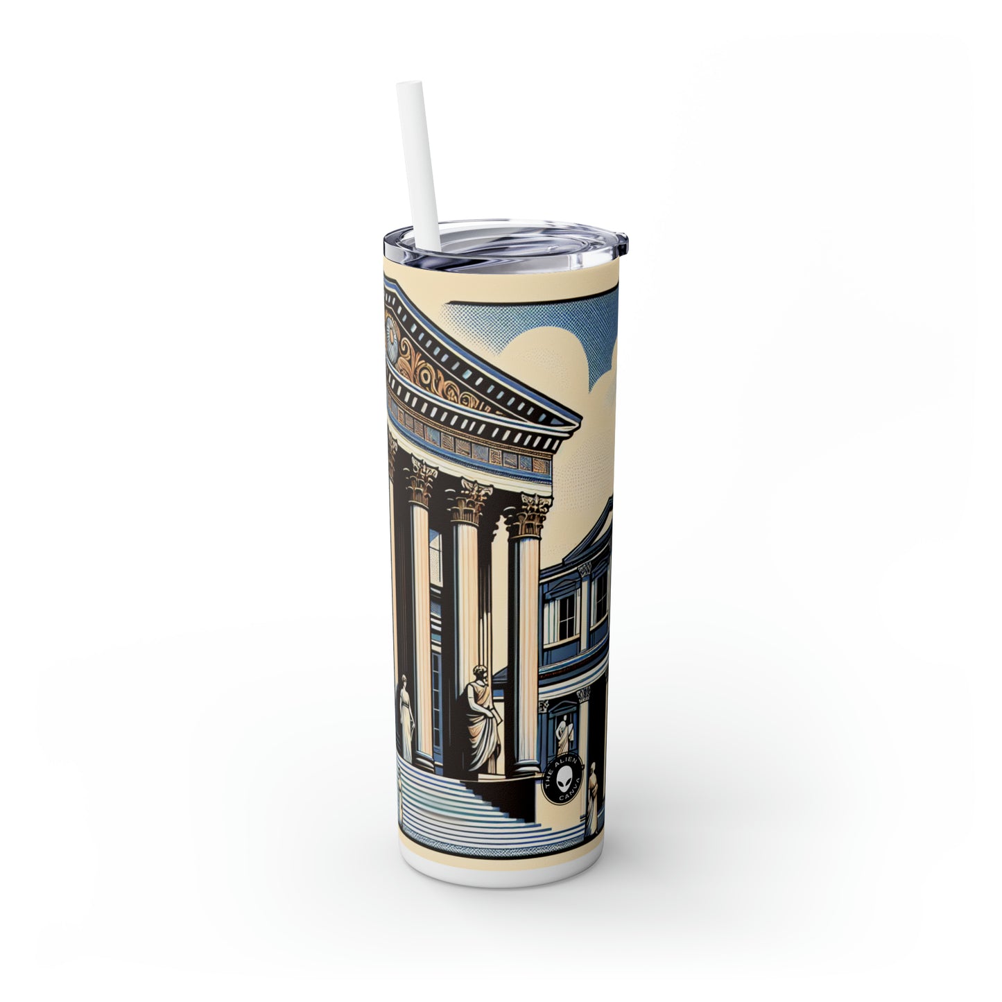 "Elegancia urbana neoclásica": el vaso delgado con pajita Alien Maars® de 20 oz Neoclasicismo