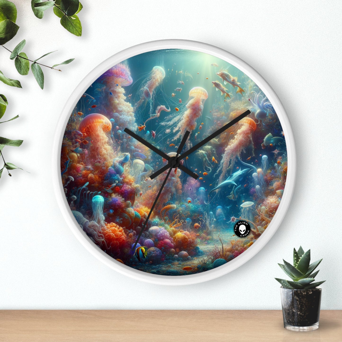 « Pays des merveilles aquatiques enchanté » – L'horloge murale extraterrestre