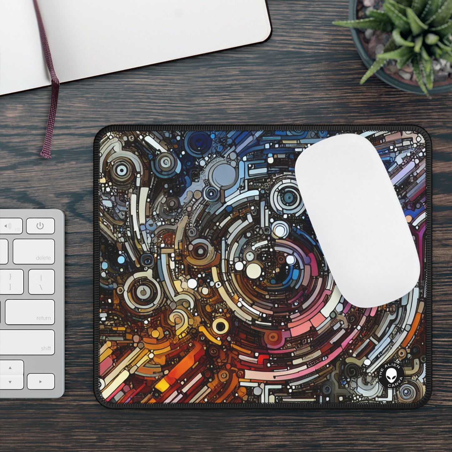 « Déconstruire le pouvoir : une exploration post-structuraliste du langage » - The Alien Gaming Mouse Pad Art post-structuraliste