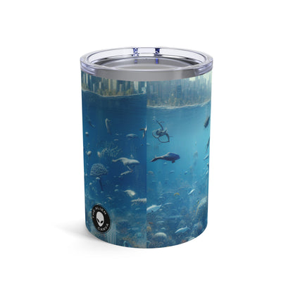 "Whale City: A Surreal Underwater Wonderland" - The Alien Tumbler 10oz