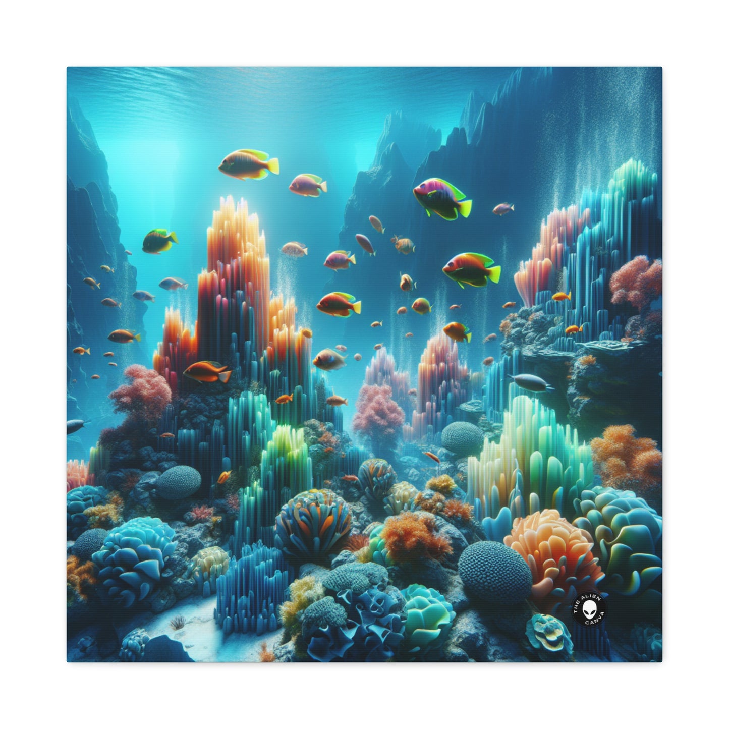 "Neon Reef: A Surreal Underwater Symphony" - The Alien Canva