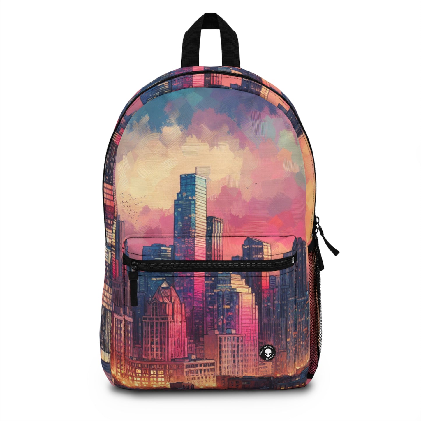 "Dusky Reflections: City Skyline at Sunset" - The Alien Backpack