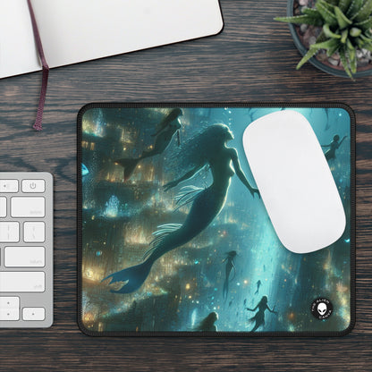 "Enchantment Below: A Bioluminescent Underwater Metropolis" - The Alien Gaming Mouse Pad