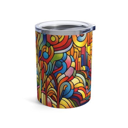 Neon Nightscapes: A Fauvism Cityscape - The Alien Tumbler 10oz Fauvism