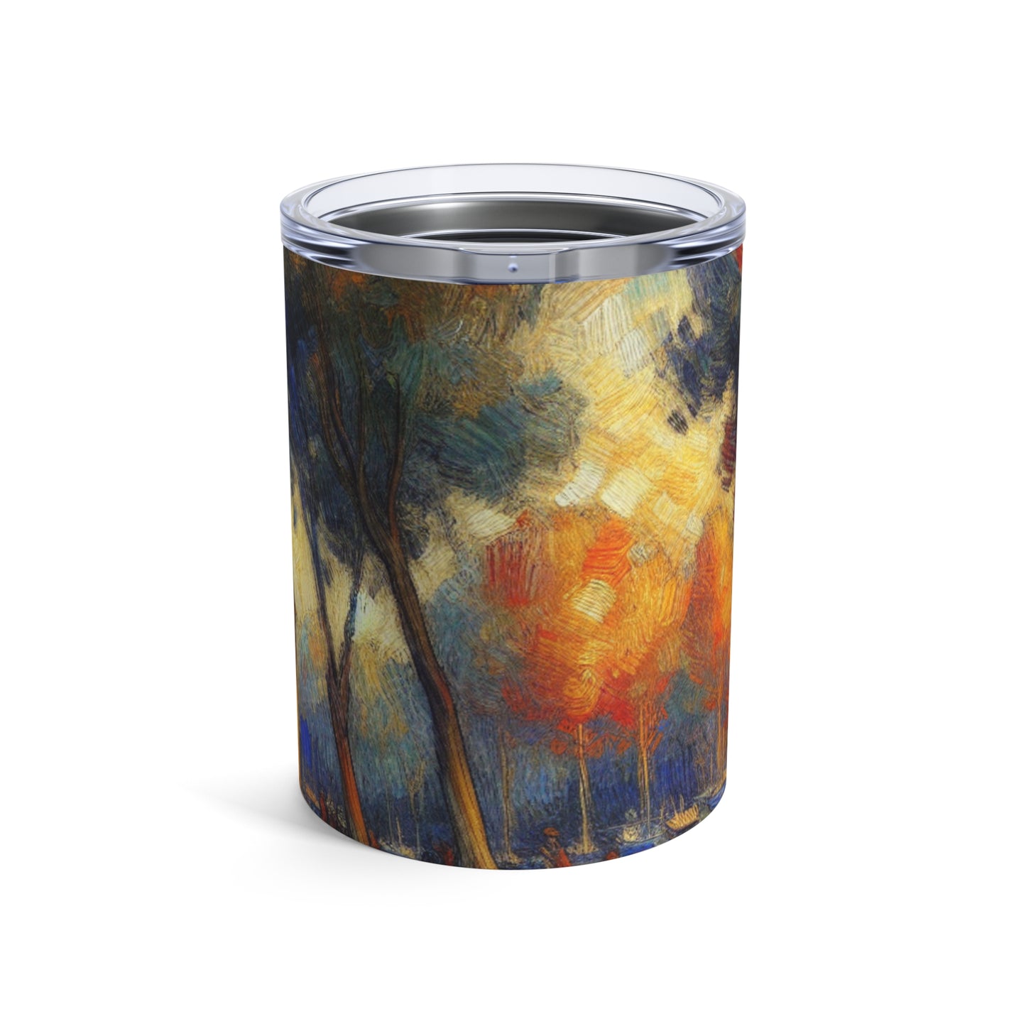 "Rainy Evening: A Post-Impressionist Cityscape" - The Alien Tumbler 10oz Post-Impressionism