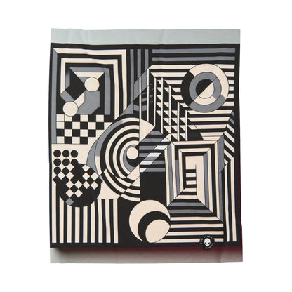 "Mesmerize: Bold Op Art Geometry in Black and White" - The Alien Velveteen Plush Blanket Op Art