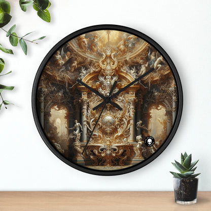 "Banquete barroco: una fiesta de opulencia" - El reloj de pared alienígena Barroco