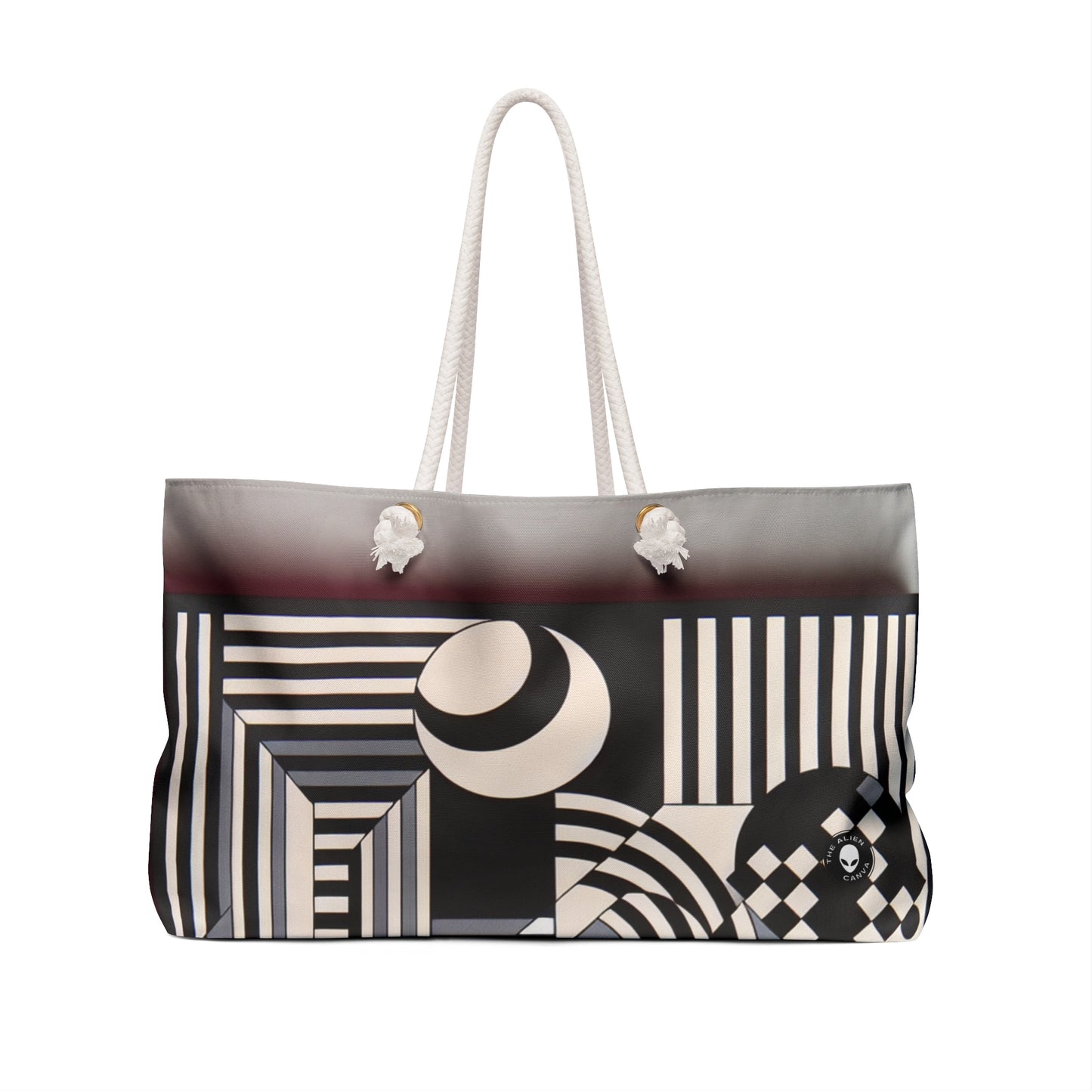 "Mesmerize: Geometría Op Art audaz en blanco y negro" - The Alien Weekender Bag Op Art