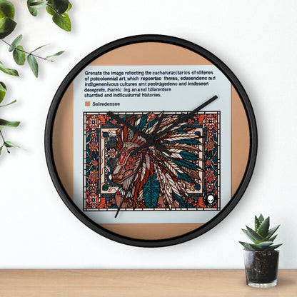 "Resilience Unveiled: A Postcolonial Celebration" - The Alien Wall Clock Postcolonial Art