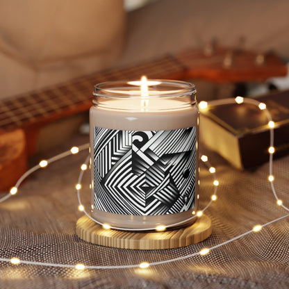 "Swirling Kaleidoscope: A Bold Op Art Vortex" - The Alien Scented Soy Candle 9oz Optical Art (Op Art)