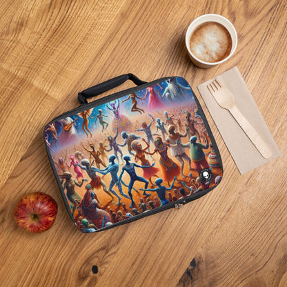 "Interstellar Rave: Embracing Cosmic Unity"- The Alien Lunch Bag