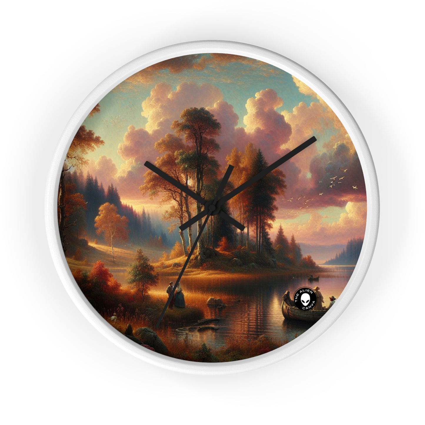 "Whispers of Love in the Enchanted Forest" - The Alien Wall Clock Romanticism