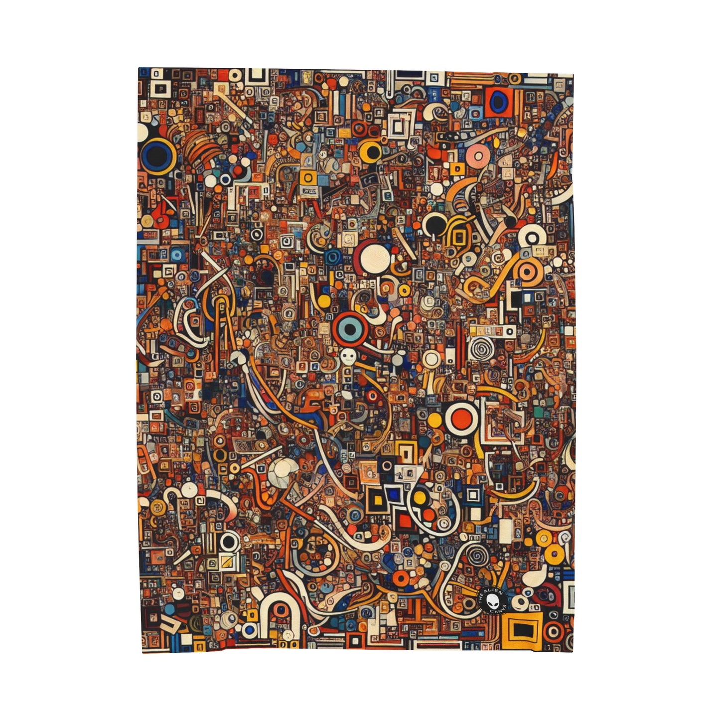 "Dadaist Delirium: A Chaotic Collage Adventure" - The Alien Velveteen Plush Blanket Dadaism