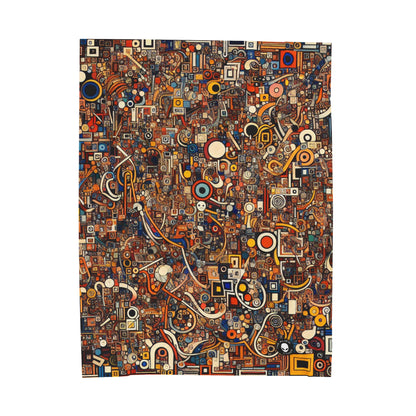 "Dadaist Delirium: A Chaotic Collage Adventure" - The Alien Velveteen Plush Blanket Dadaism