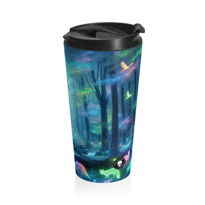 "Enchanted Rainbow Forest" - The Alien Stainless Steel Travel Mug