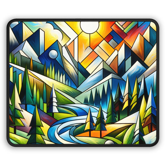 "Cubic Naturalism" - The Alien Gaming Mouse Pad Cubism Style