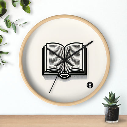 "Una historia singular: tipografía monocromática" - El minimalismo del reloj de pared alienígena