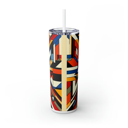 "United We Stand: A Constructivist Call for Equality" - The Alien Maars® Skinny Tumbler with Straw 20oz Constructivism