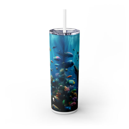 "Sunken Shipwreck Wonderland" - The Alien Maars® Skinny Tumbler with Straw 20oz