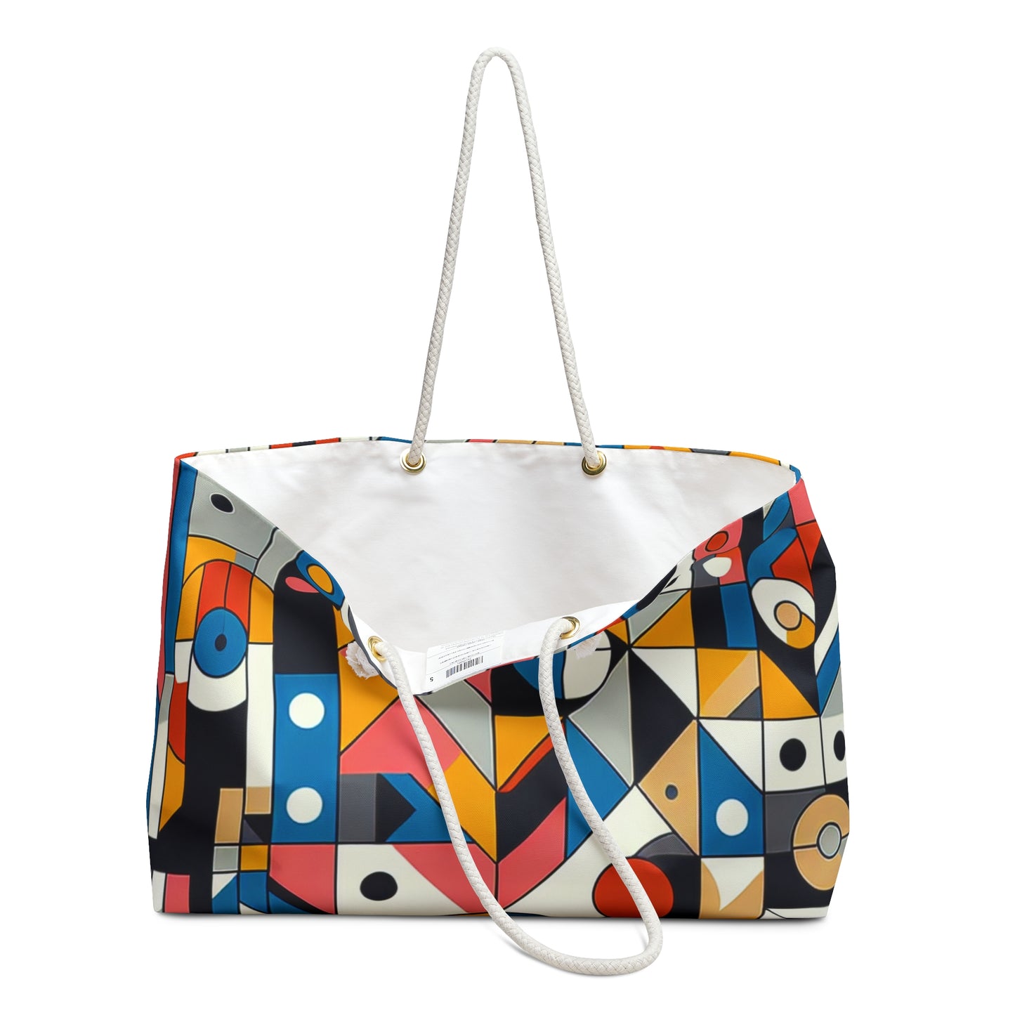 "Cityscape Ignited" - The Alien Weekender Bag Geometric Abstraction