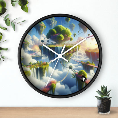 "Sky Islands: A Surreal Paradise" - The Alien Wall Clock